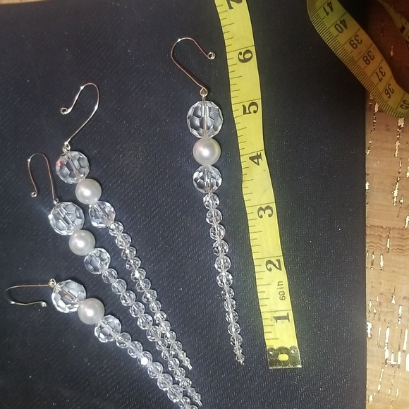 Set of 4 Vintage Handmade Crystal Icicle Christmas Ornaments - Picture 4 of 4